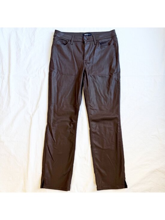 Edgely By Maurices Denim - Edgely By Maurices High Rise Brown Coated Slim Straight Brown Jeans 10 Short